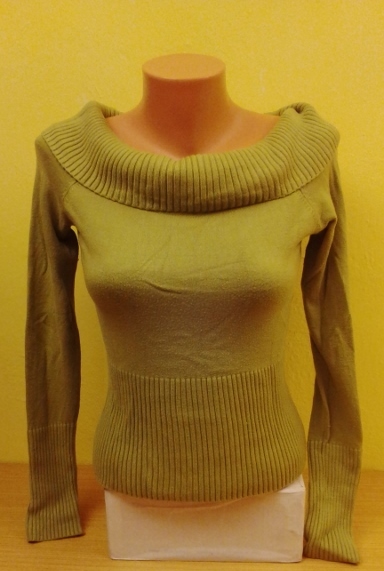 Dámsky acrylový rolák, zelený, s