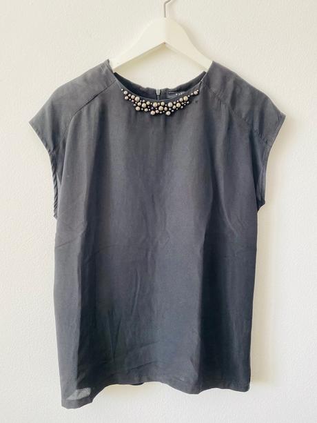 Mohito čierna bluzka s aplikáciou, mohito,m