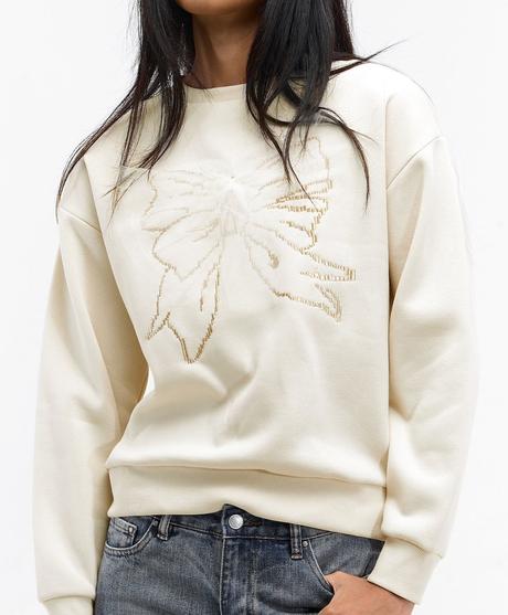 Bezova mikina s vysivkou, m