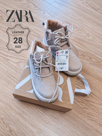 Kozene cizmy na zips zara 28 leather, zara,28