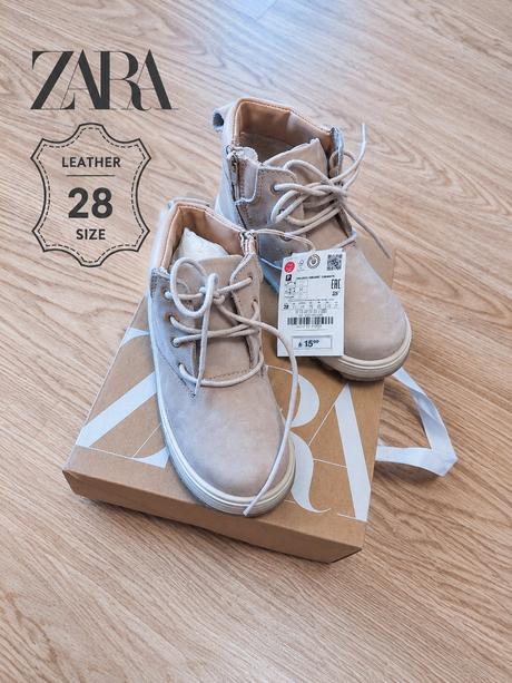 Kozene cizmy na zips zara 28 leather, zara,28