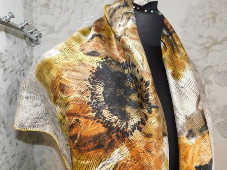 Kvalitná luxusna hodvabna elegantná šatka, l