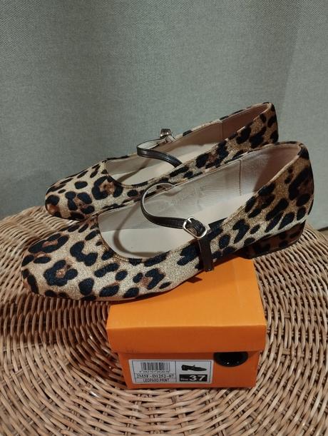 Tigrované baleríny, veľ. 37 - ako nové, 37