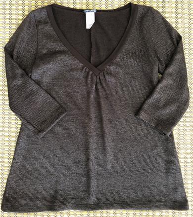 Khaki krew usa ligotavý top, s, s