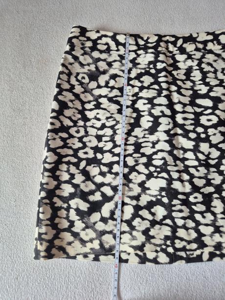 Sukňa s čierno-bielym leopardím vzorom, h&m,s
