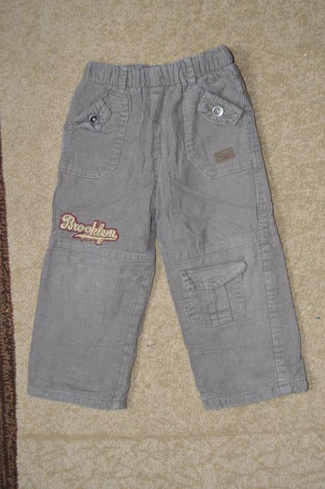 3x menčestrové nohavice, f&f,104