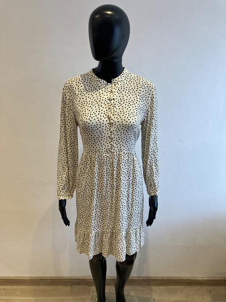 Dámske vzorované šaty maslovo čierne mango (m), mango,m