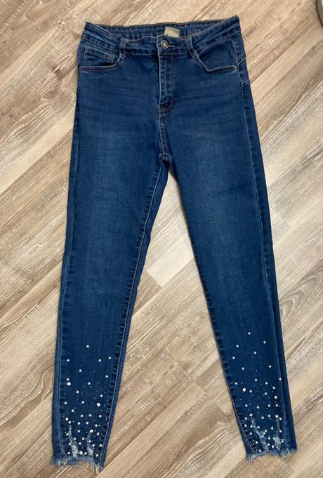 Krásne rifle s korálkami alebo s kamienkami,veľ.31, 30