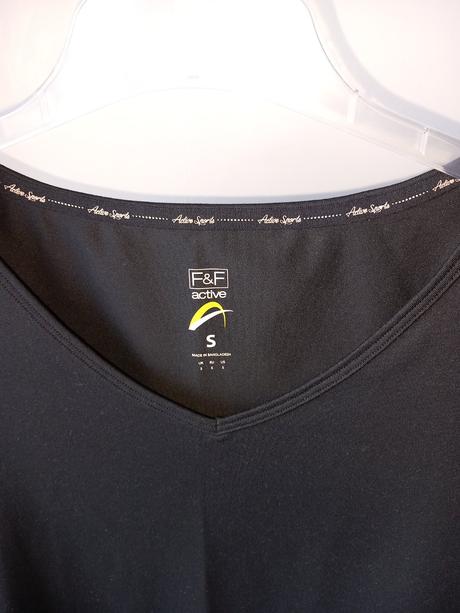 Čierne tričko na cvičenie f&f 36/s, f&f,s