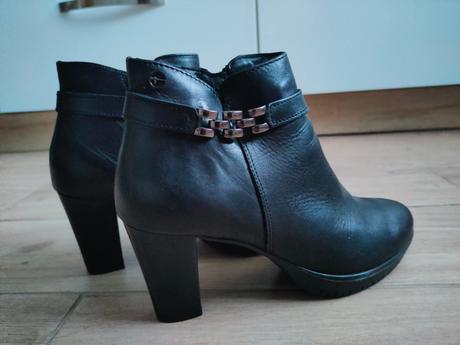 Kožené kotníkové čižmy, tamaris,38