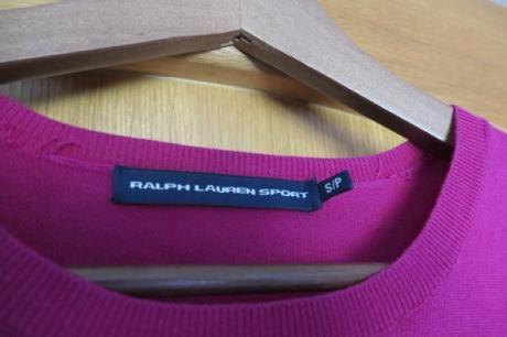 Ralph lauren original vysivany krasny sveter s/m, ralph lauren,s