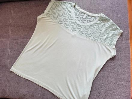 Mentolový mätový zelený top s čipkou xl only, only,xl