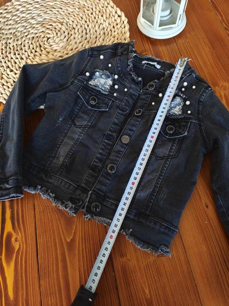 Riflová bunda tmavošedá 122, 122