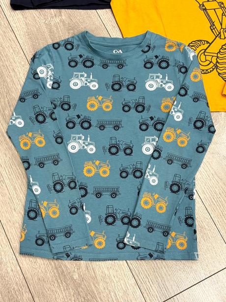 3x dopravné tričko veľ. 128, c&a,128