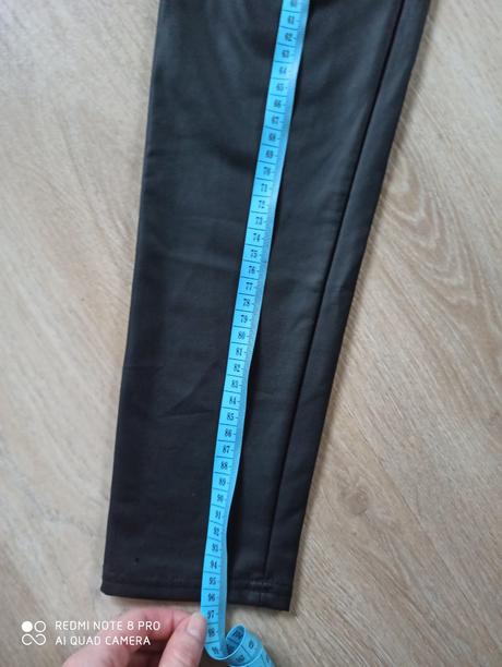 Čierne koženkové leginy, xxl