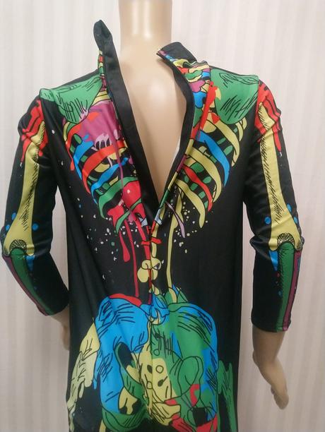 Kostým farebná kostra, 6-9r, 122-134 cm,