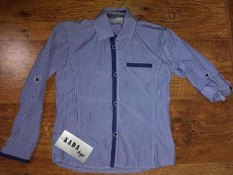 Modrá roll up košeľa - posledny kus, 140