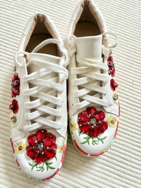 Tenisky s kryštálový zdobením, 36