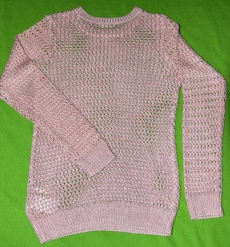 Dierkovaný sveter - krásny, staroružový, h&m,146