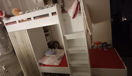 Dvojposchodova postel, šírka (cm): 90,dĺžka (cm): 200