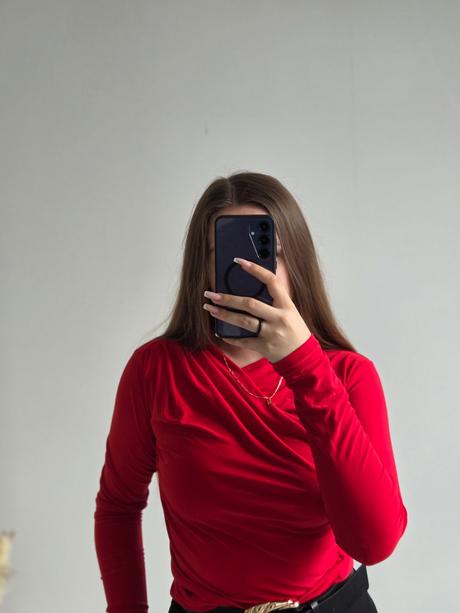 Zara červený top m, zara,m