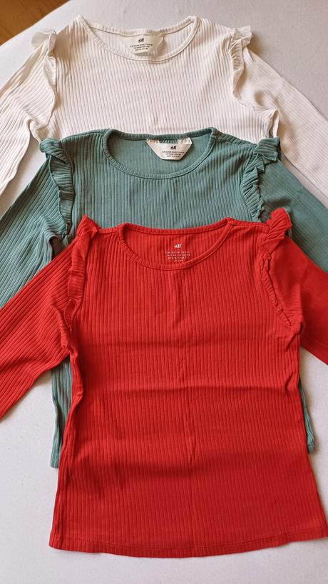 Tričká 3 ks, h&m,122