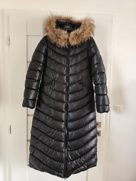 Zimna bunda s pravou kozusinou, s