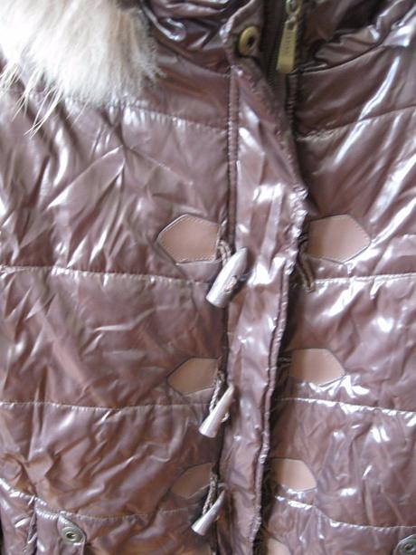 Zimná hnedá bunda "metalízovaná" , latino, l, l