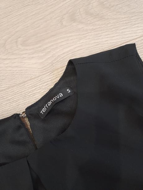Čierne šaty s opaskom, terranova,s
