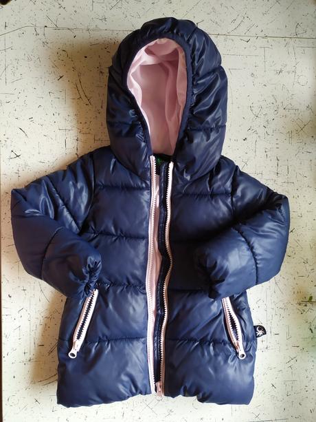 Kvalitná zimná predĺžená bunda, benetton,86
