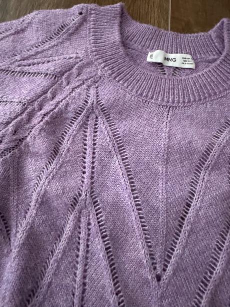 Fialový sveter, mango,xs