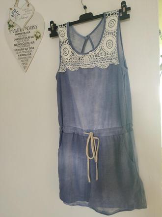 Letný overal s čipkou, s