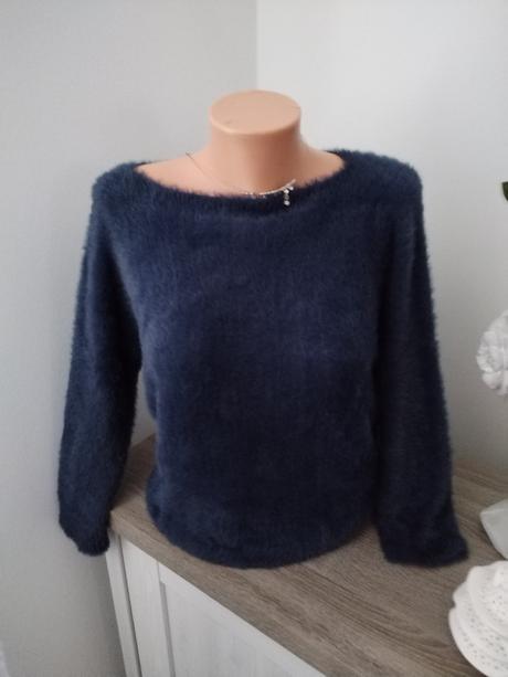 Modry pulover jemny vlas s, m, m