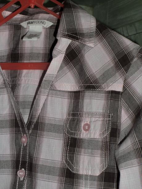 Káro blúza, h&m,140