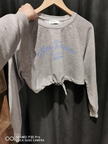Crop top mikina, bershka,s