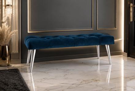 Chesterfield lavička velvet poseidon,