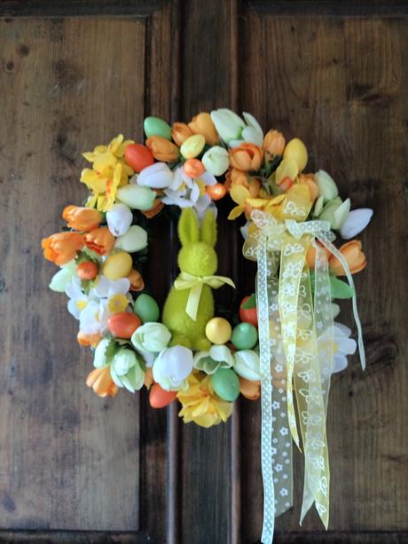 Veľkonočný veniec so zajkom, 