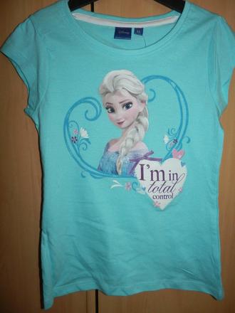 Tričko frozen ľadové kráľovstvo modré, disney,104 / 110 / 116 / 128