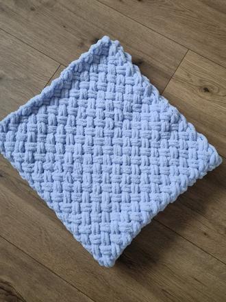 Levanduľová handmade pletená deka,