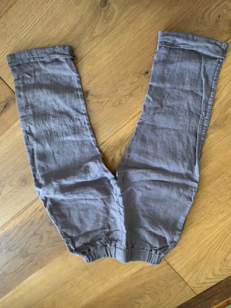 Simply grey ľanové nohavice 4/5 104/110, 110