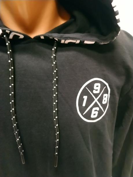 Pánska čierna mikina klokanka s nápismi, uncle sam, l