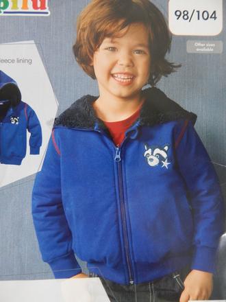 Teplučká mikinka, lupilu,98