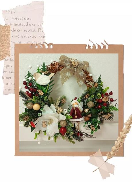 Vianočný veniec - ručná práca, 