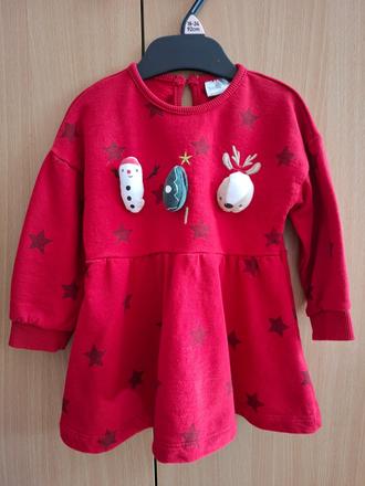 Teplé vianočné šaty, veľ 80, pepco,80