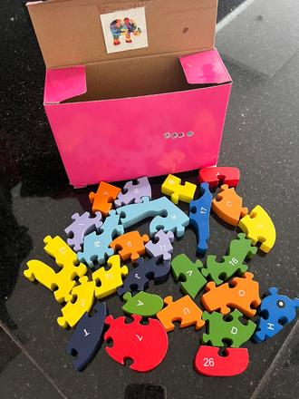 Puzzle drevené slon, 