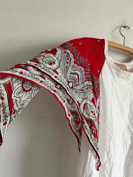 Twinset m znackove boho tricko vlajucimi rukavmi, twinset,m