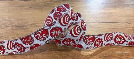 Ozdobná stuha -guličky - 30 mm - strieborný červen,