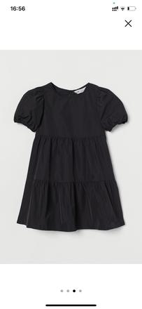 Taftové šaty, naberaný rukáv hm, h&m,140