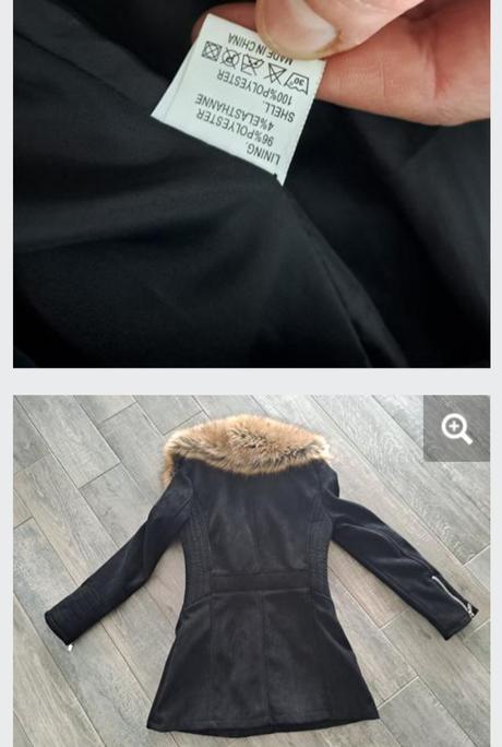 Kabát s okrasnou kožušinkou, s