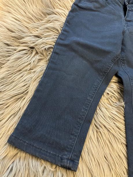 Chlapčenské podšité rifle tmavomodré h&m (92), h&m,92